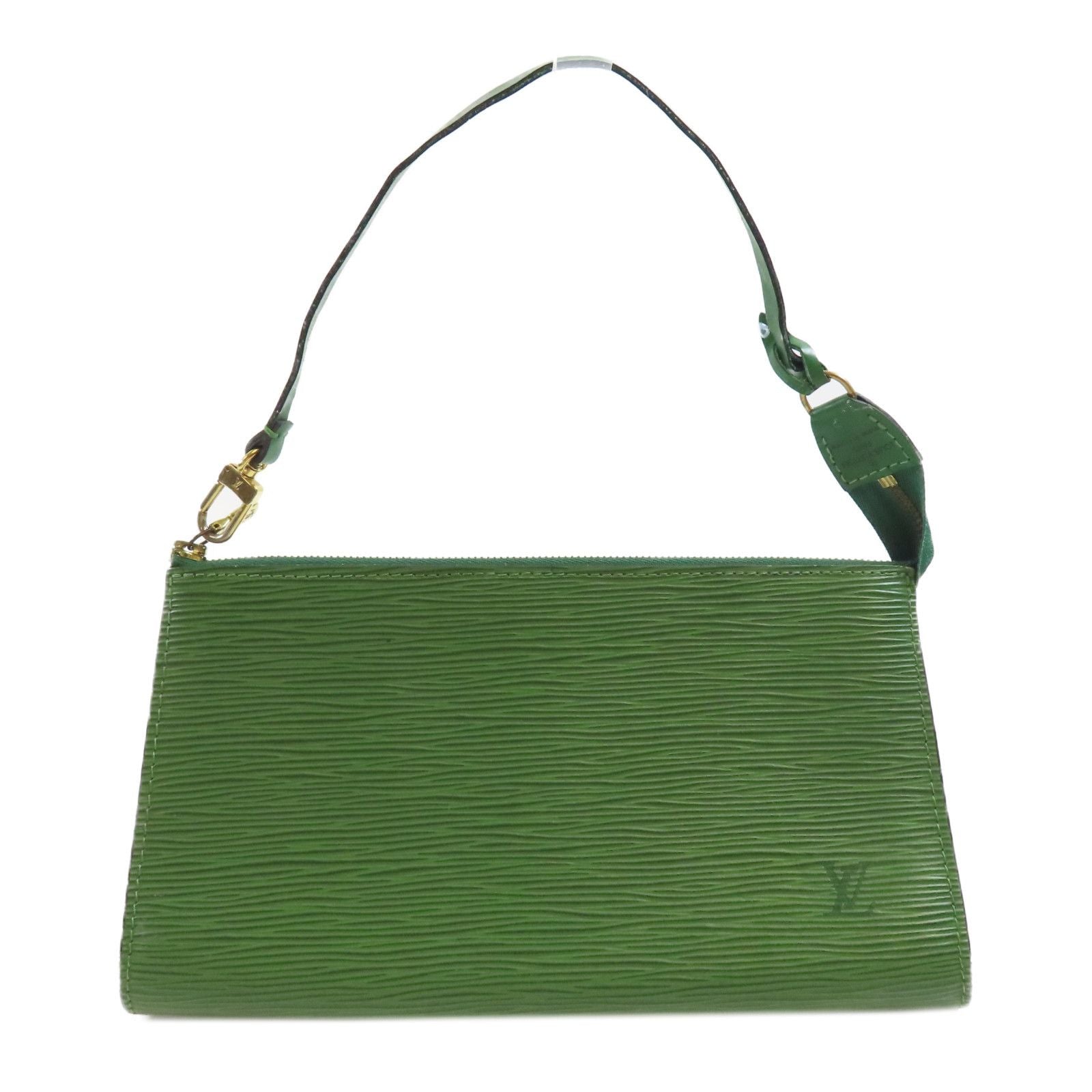Louis Vuitton Epi Pochette Accessories Kanagi Hand-turned Bag Green Color Green Handbag M 52944