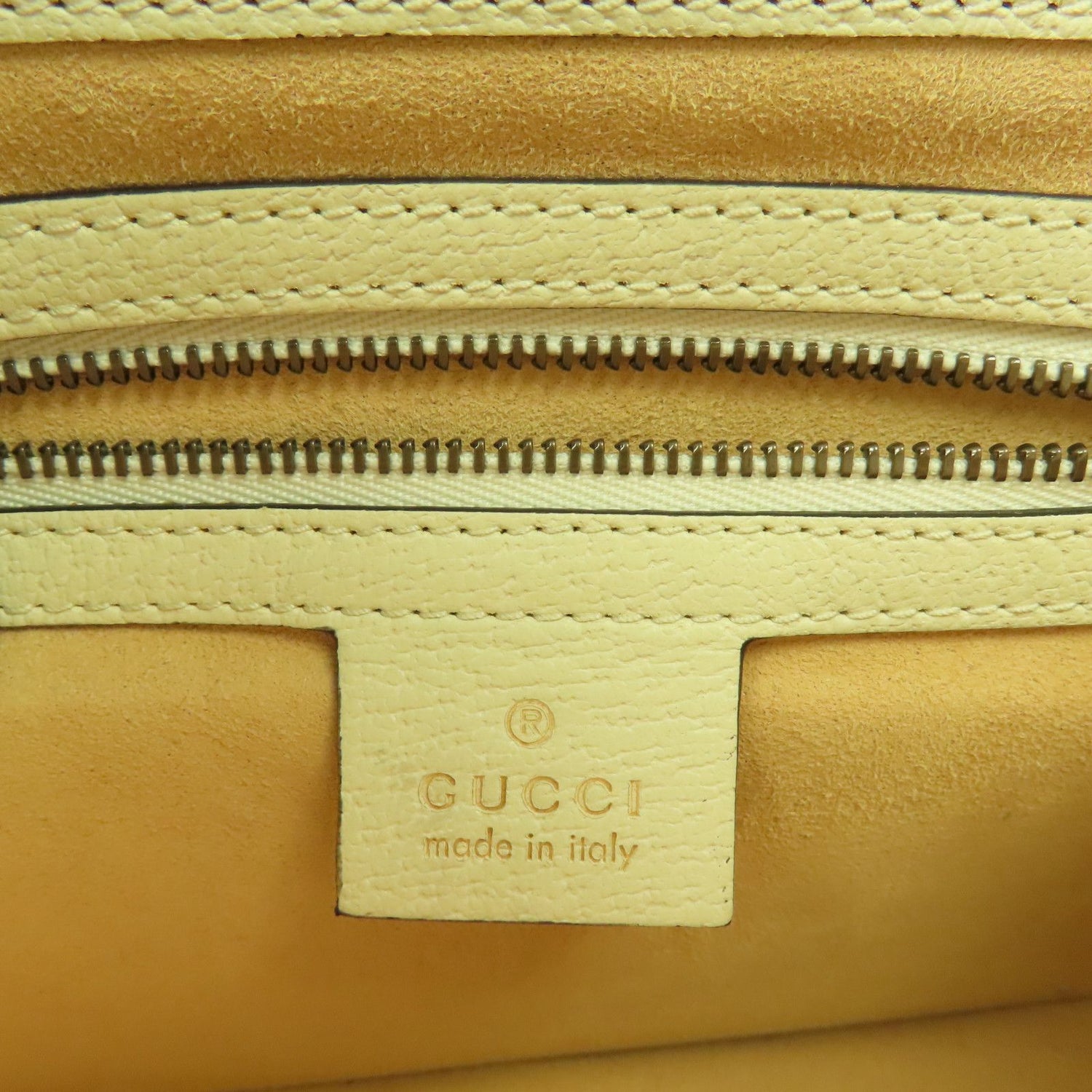 Gucci GG Supreme Monogram Small Queen Margaret Top Handle Bag Beige White