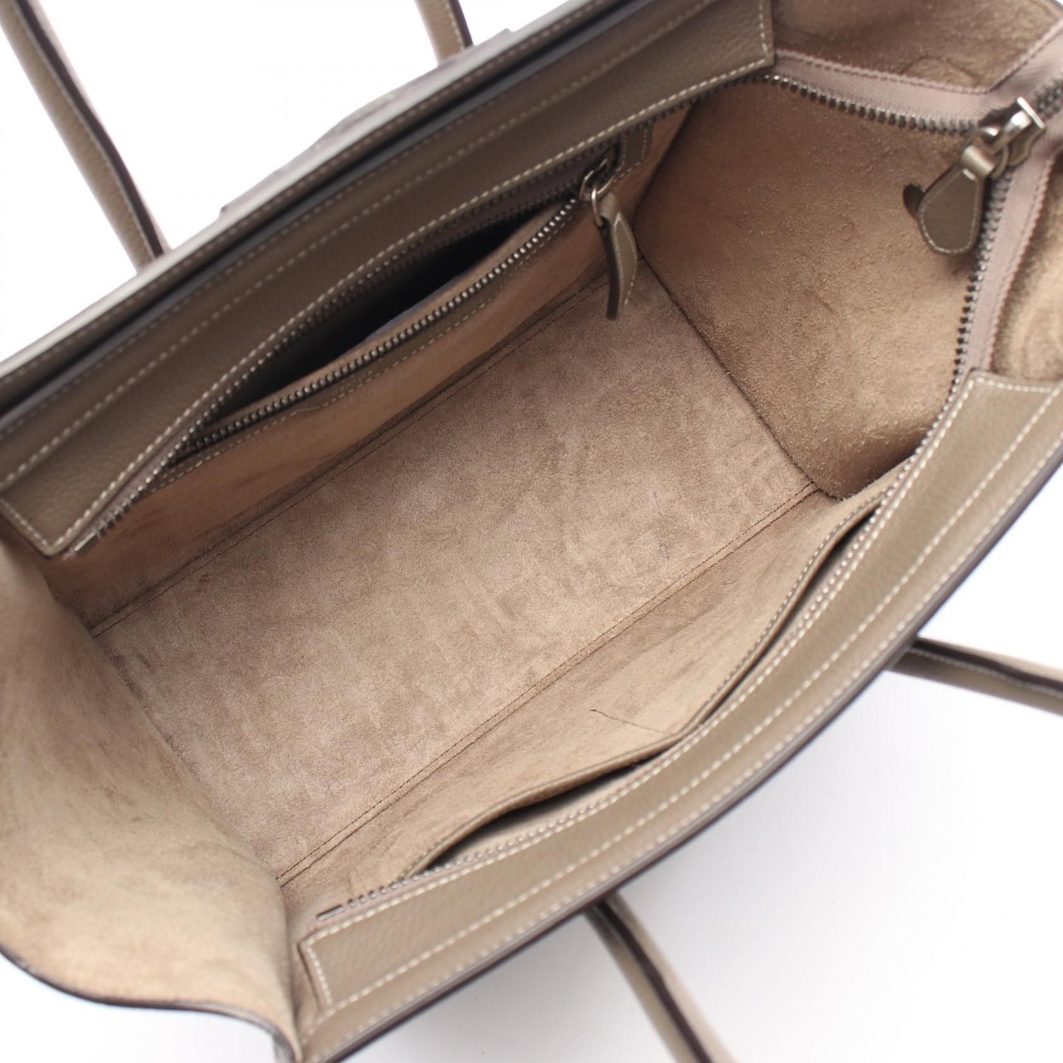 Celine Luggage Micro Shopper Tote Bag Brown Leather 167793