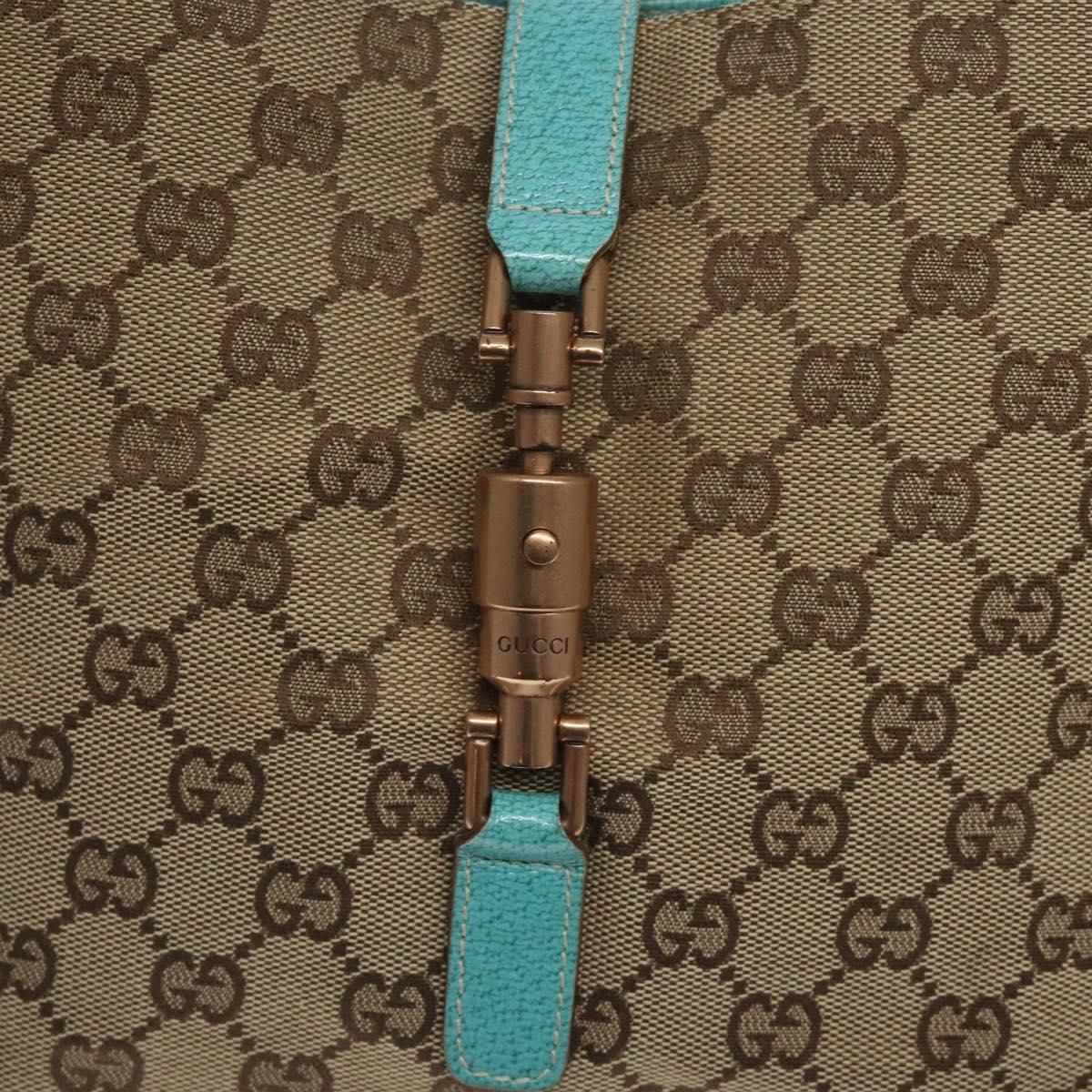 Gucci Jackie Gg Canvas Shoulder Bag Beige 120888 Auth