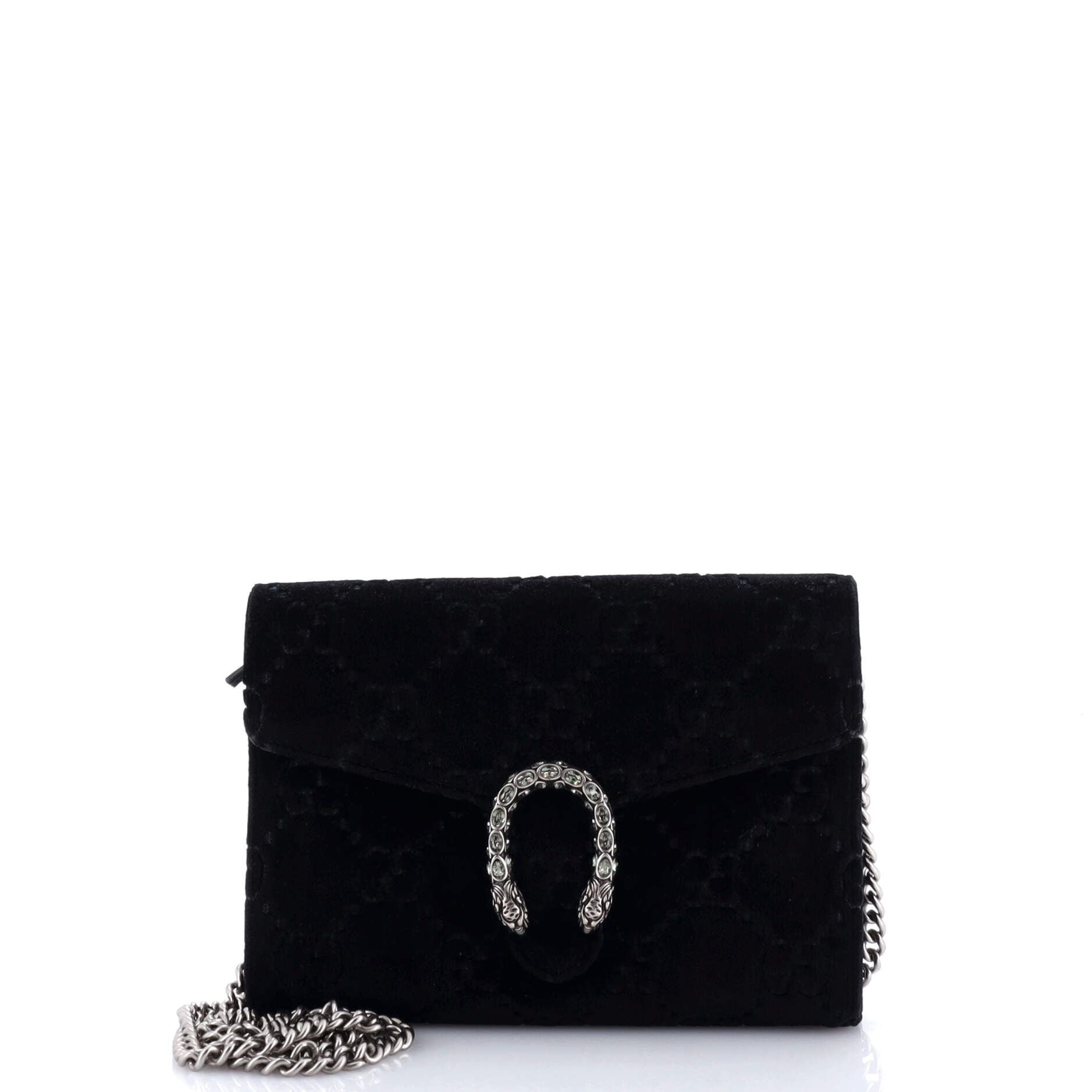 Gucci Dionysus Chain Wallet Gg Velvet Small