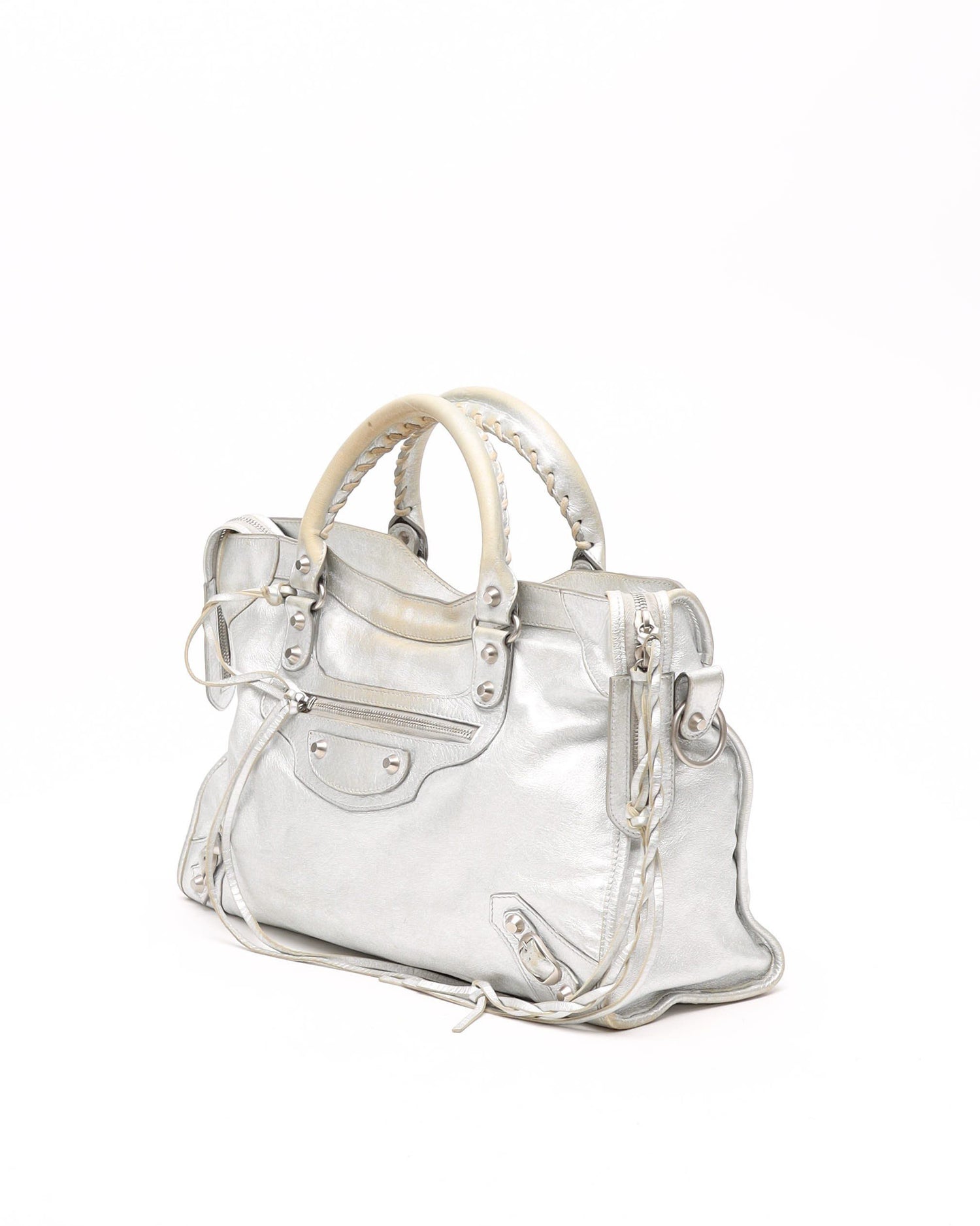 Balenciaga Classic Metallic Motocross City Bag
