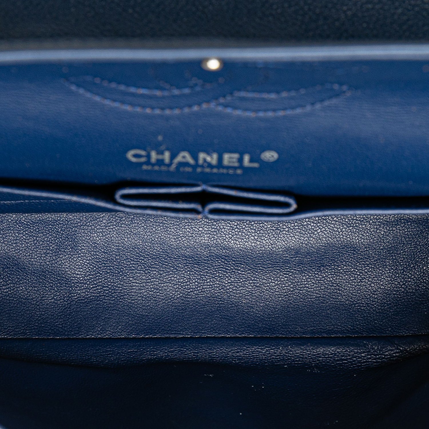 Chanel Medium Classic Caviar Double Flap Blue