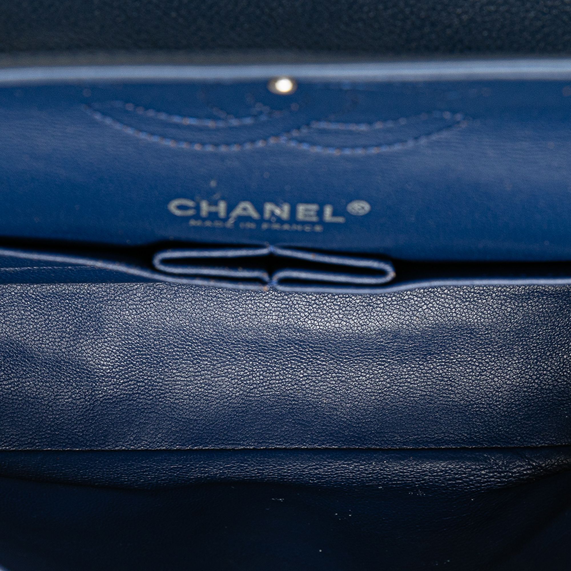 Chanel Medium Classic Caviar Double Flap Blue