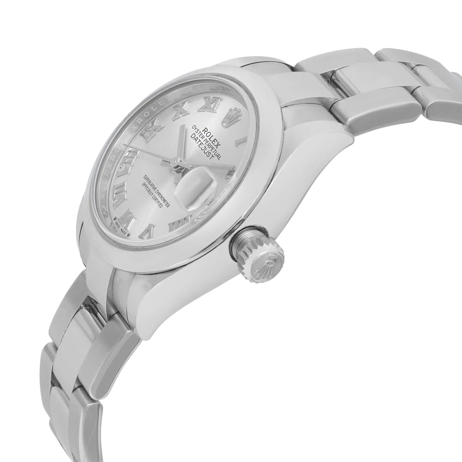 Rolex Lady-datejust 28mm Stainless Steel Silver Roman Dial Ladies Watch 279160
