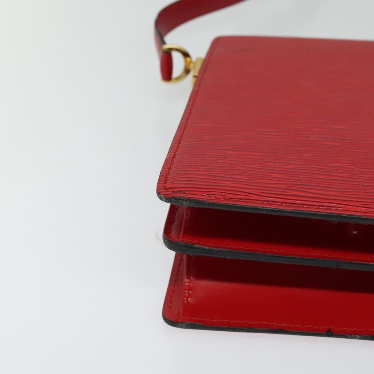 Louis Vuitton Epi Capuchin Shoulder Bag Red M 52347 Lv Auth