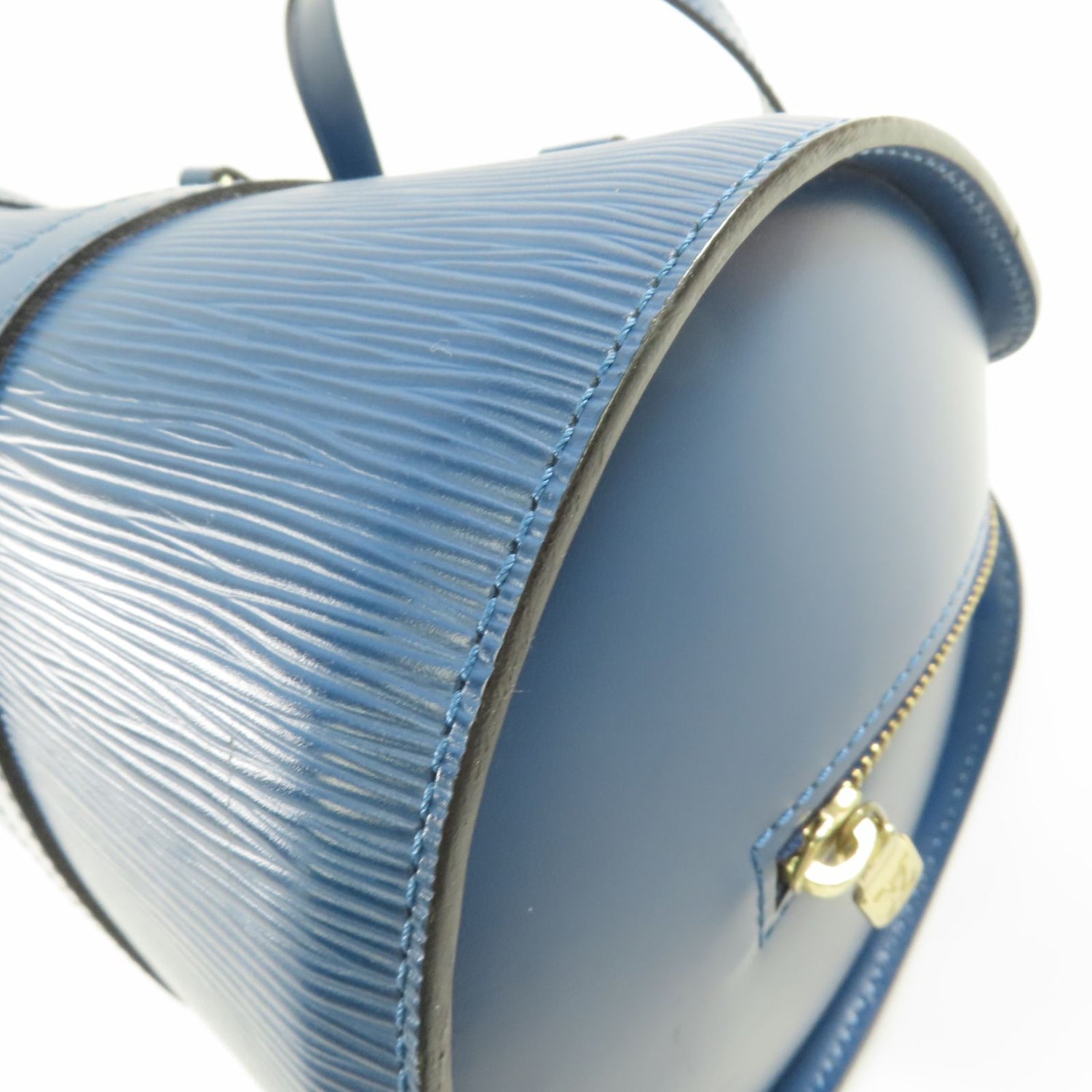 Louis Vuitton Epi Soufflot Kinpaku Handmade Bag Indigo Color Blue Handbag M 52225