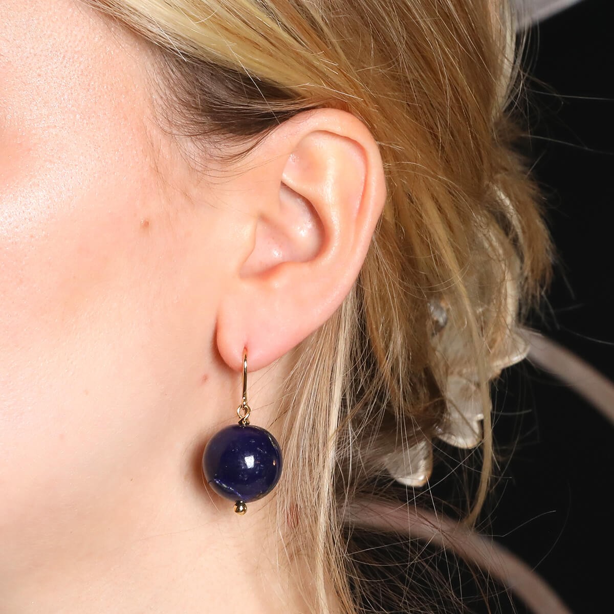 Lapis lazuli and gold earrings