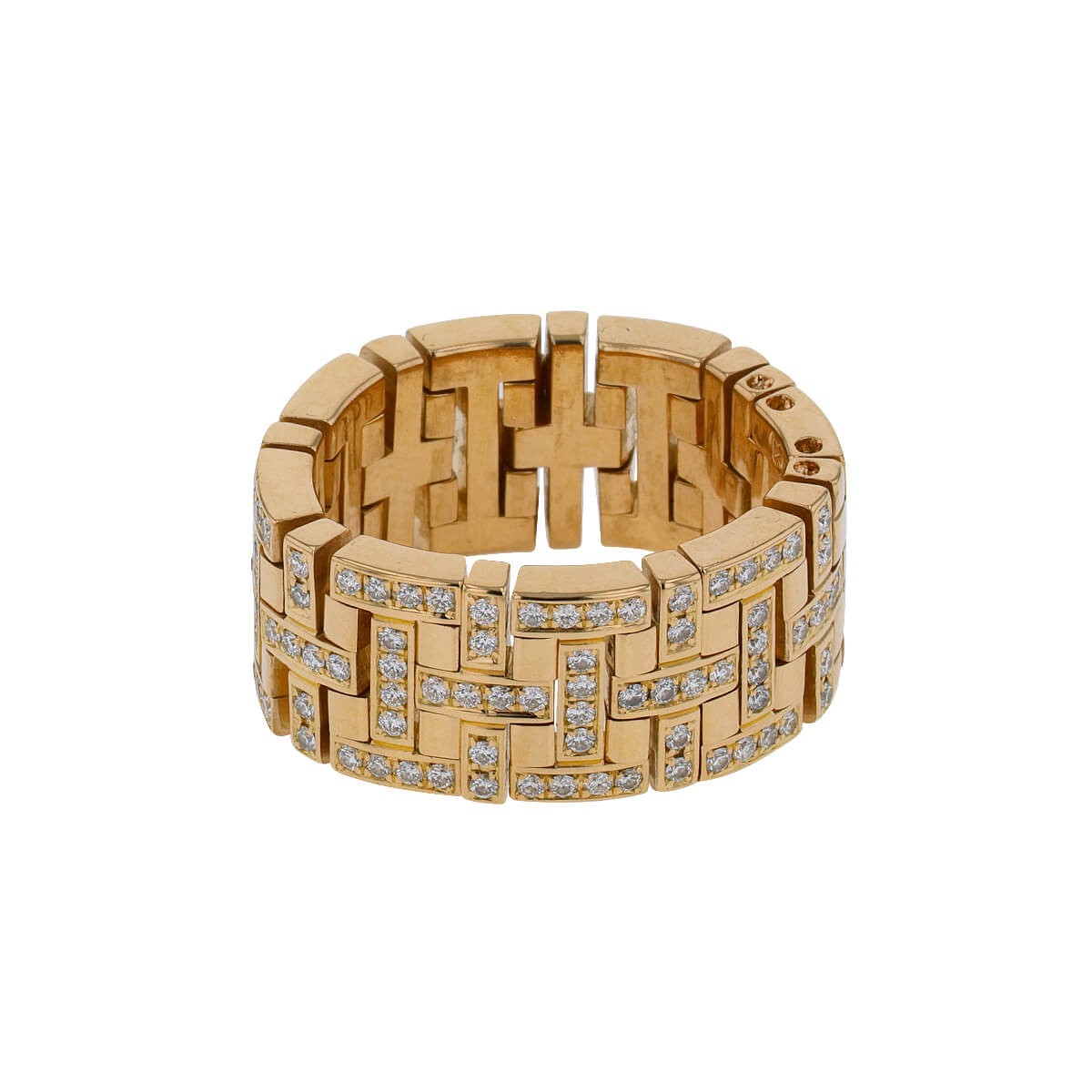 Leon Hatot gold and diamonds ring