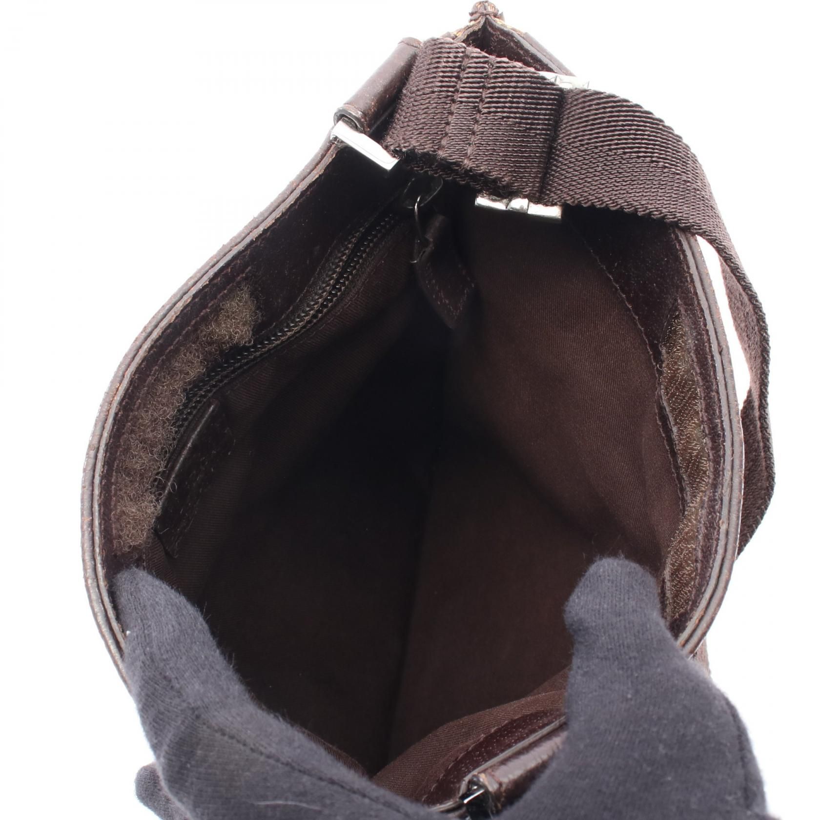 Gucci Gg Canvas Shoulder Bag Beige Brown Canvas 27639