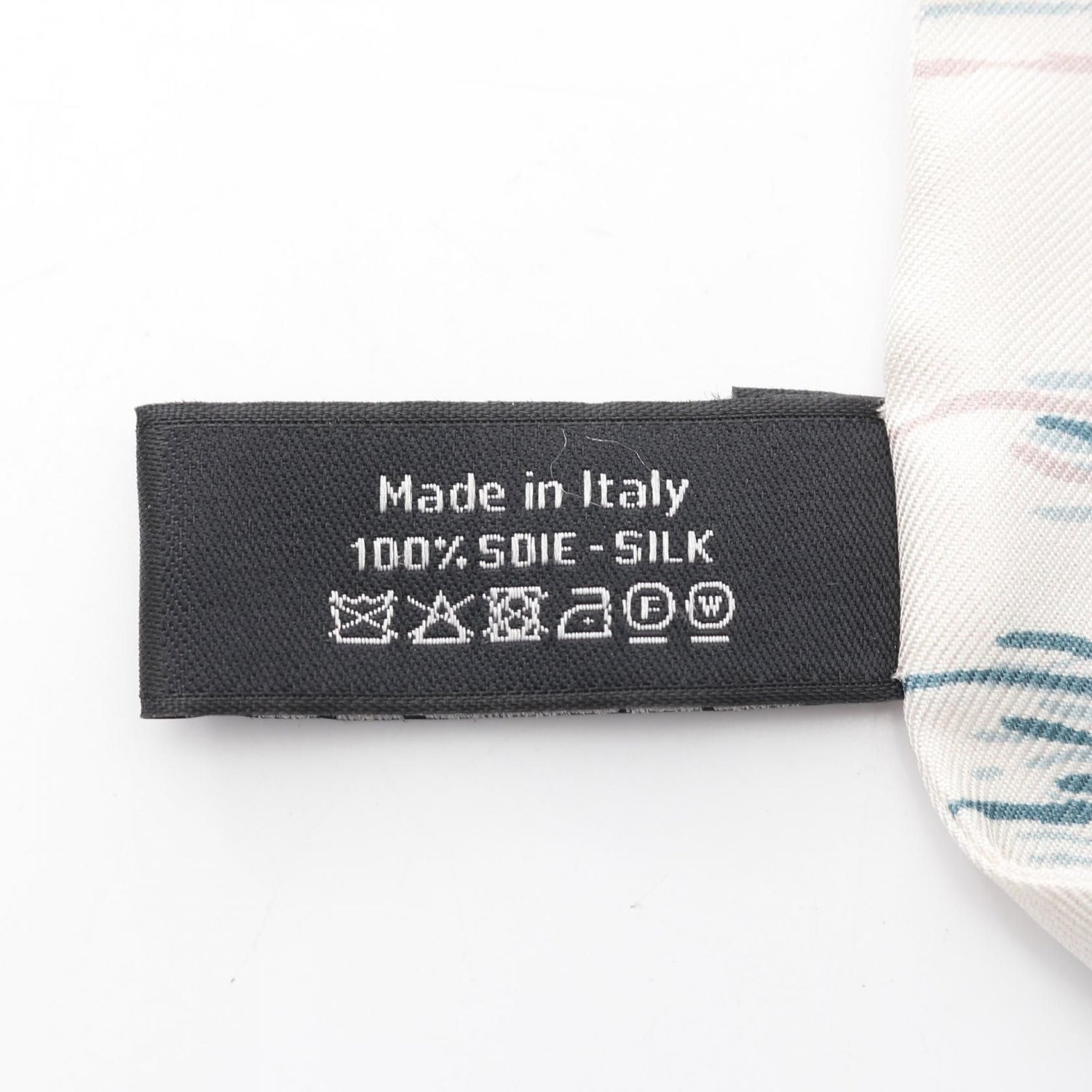 Chanel White Multicolor Coco Mark Scrunchie Scarf Silk