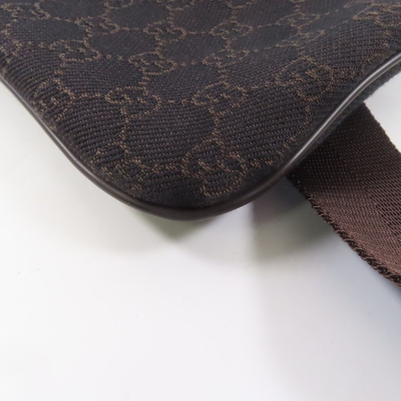 Gucci Canvas Shoulder Bag Brown Gg Canvas 190628