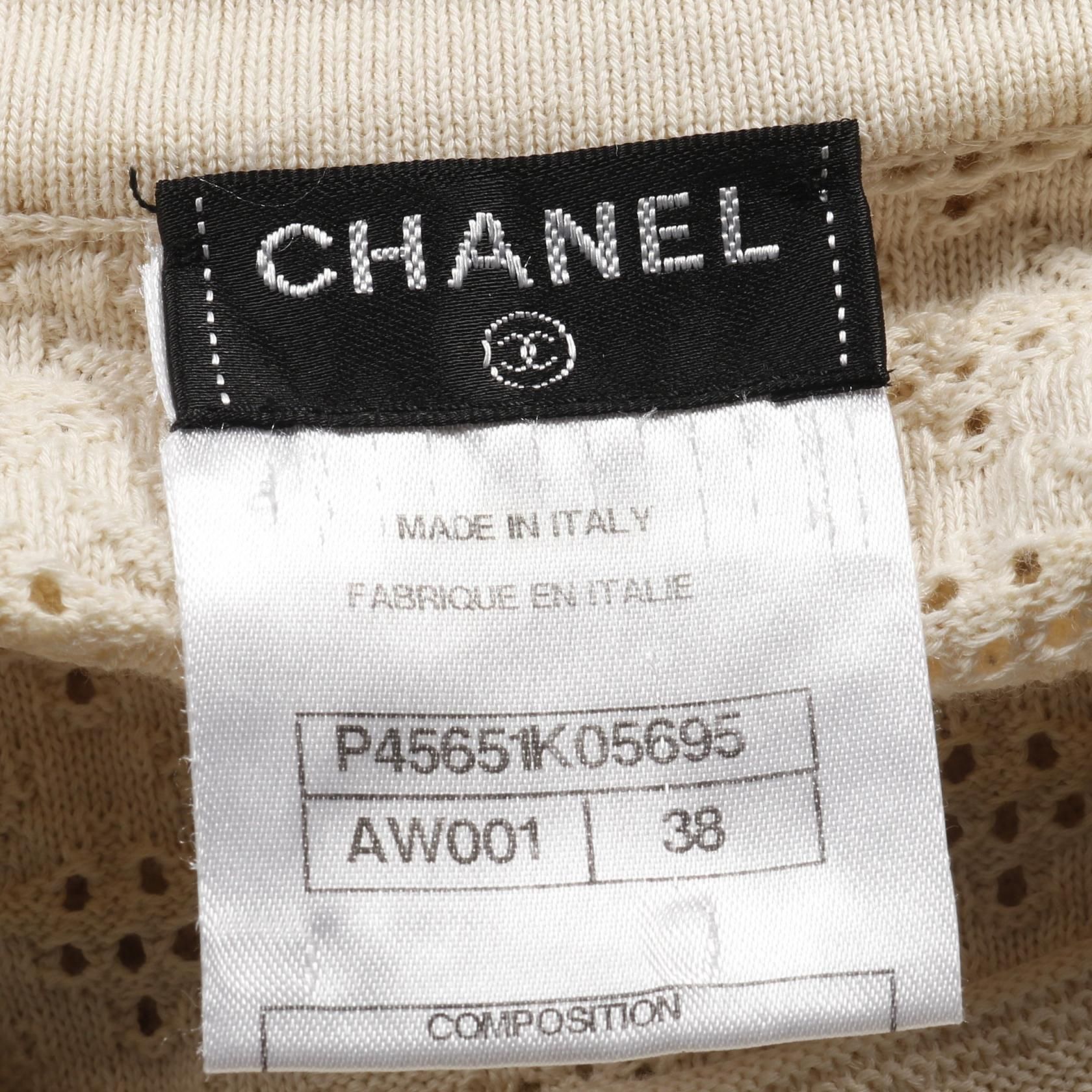 Chanel Beige Coco Mark Button Dress Cotton P 45651