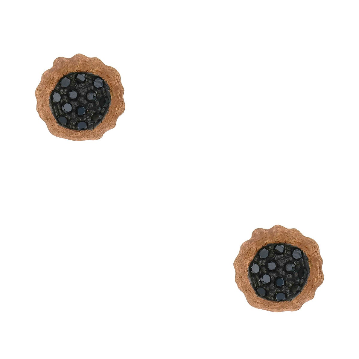 Luis Navarro black diamonds and gold earrings