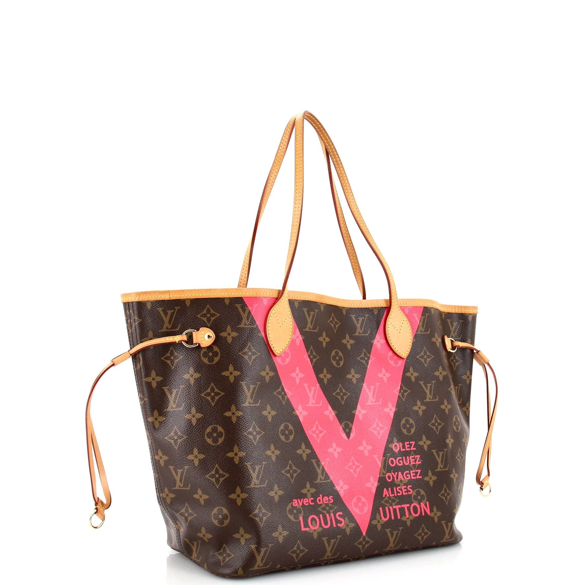 Louis Vuitton Neverfull Nm Tote Limited Edition Cities V Monogram Canvas Mm