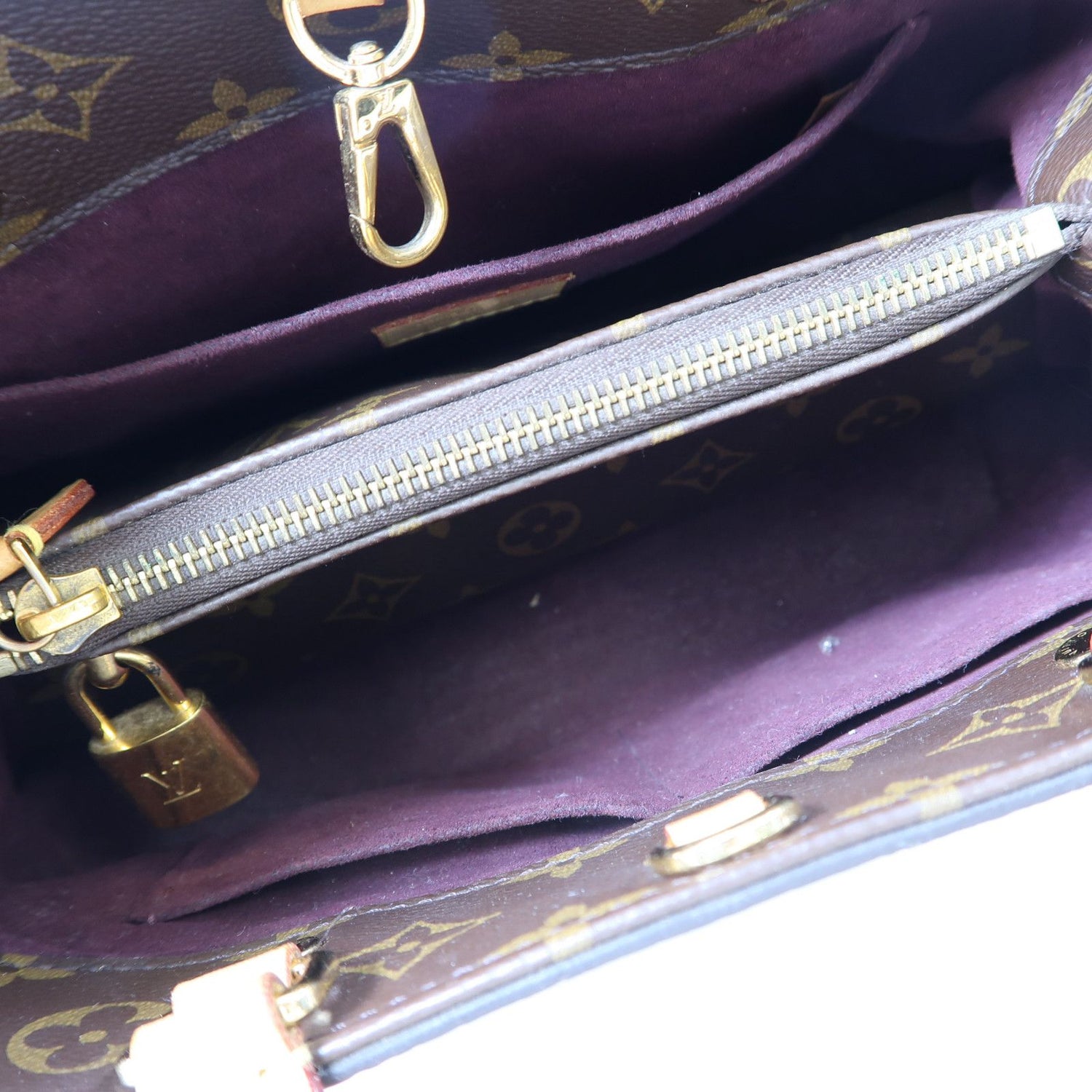 Louis Vuitton Monogram Montaigne Bb Hand-turn Shoulder Bag Palm Color Brown Brown 2way Shoulder Bag M 41055
