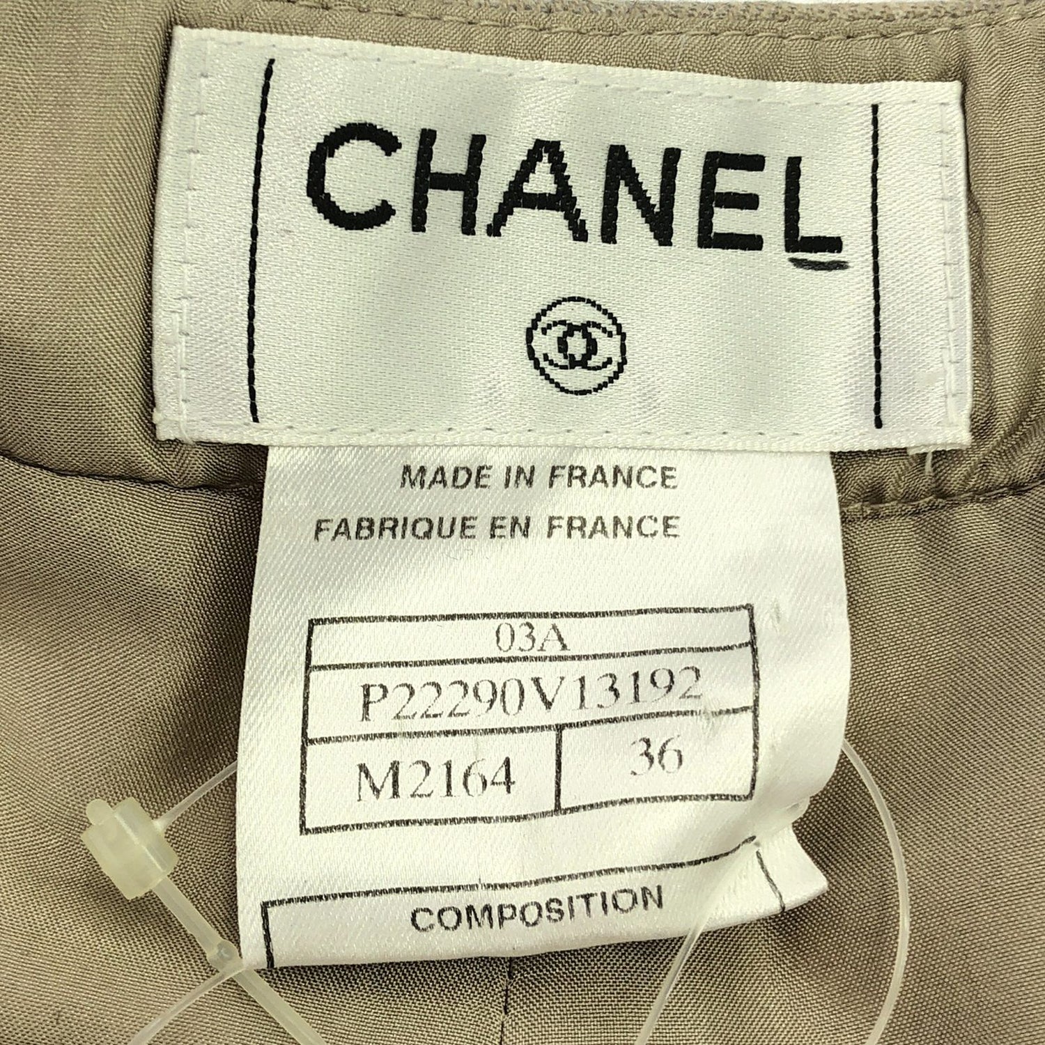 Chanel Beige Pants Wool P 22290v 13192