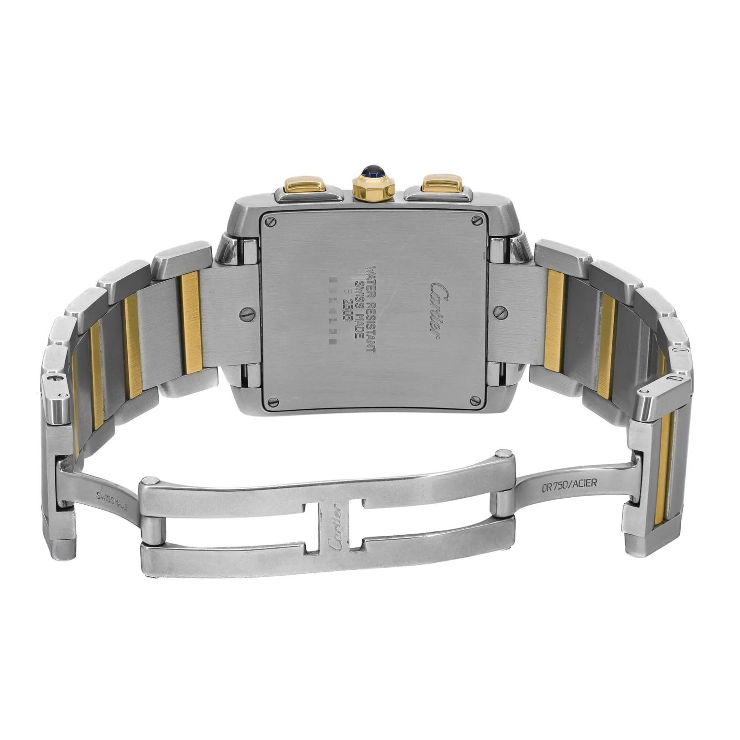 Cartier Tank Francaise Chronoflex Gold Steel Quartz Watch 2303 W51004Q4