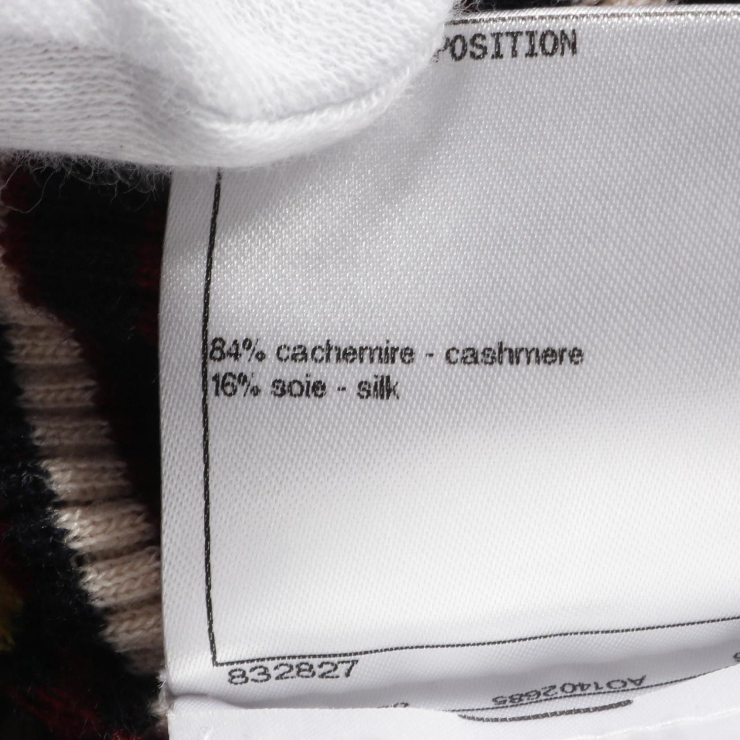 Chanel Navy Multicolor Coco Mark Button Knit Cashmere Silk P 59821k 07816