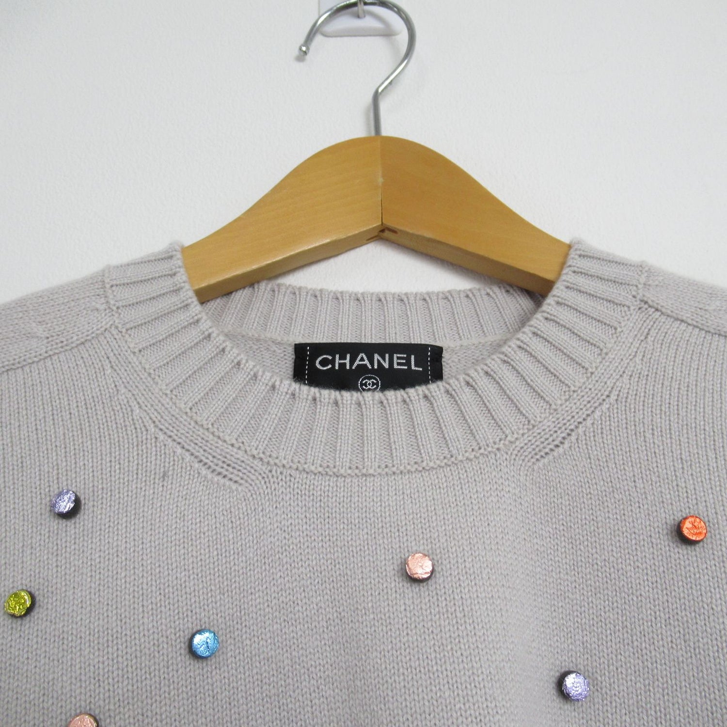 Chanel Knitwear Sweater P 50459k 06396 Cashmere Gurege