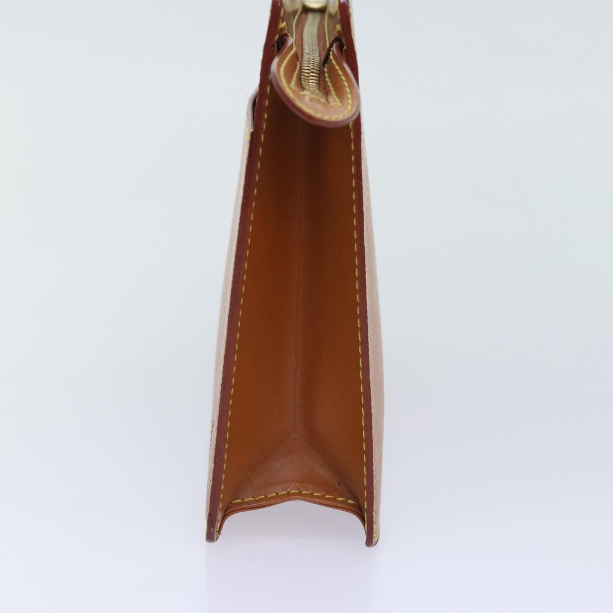 Louis Vuitton Epi Pochette Homme Clutch Bag Brown Zipangu Gold M 52528 Auth
