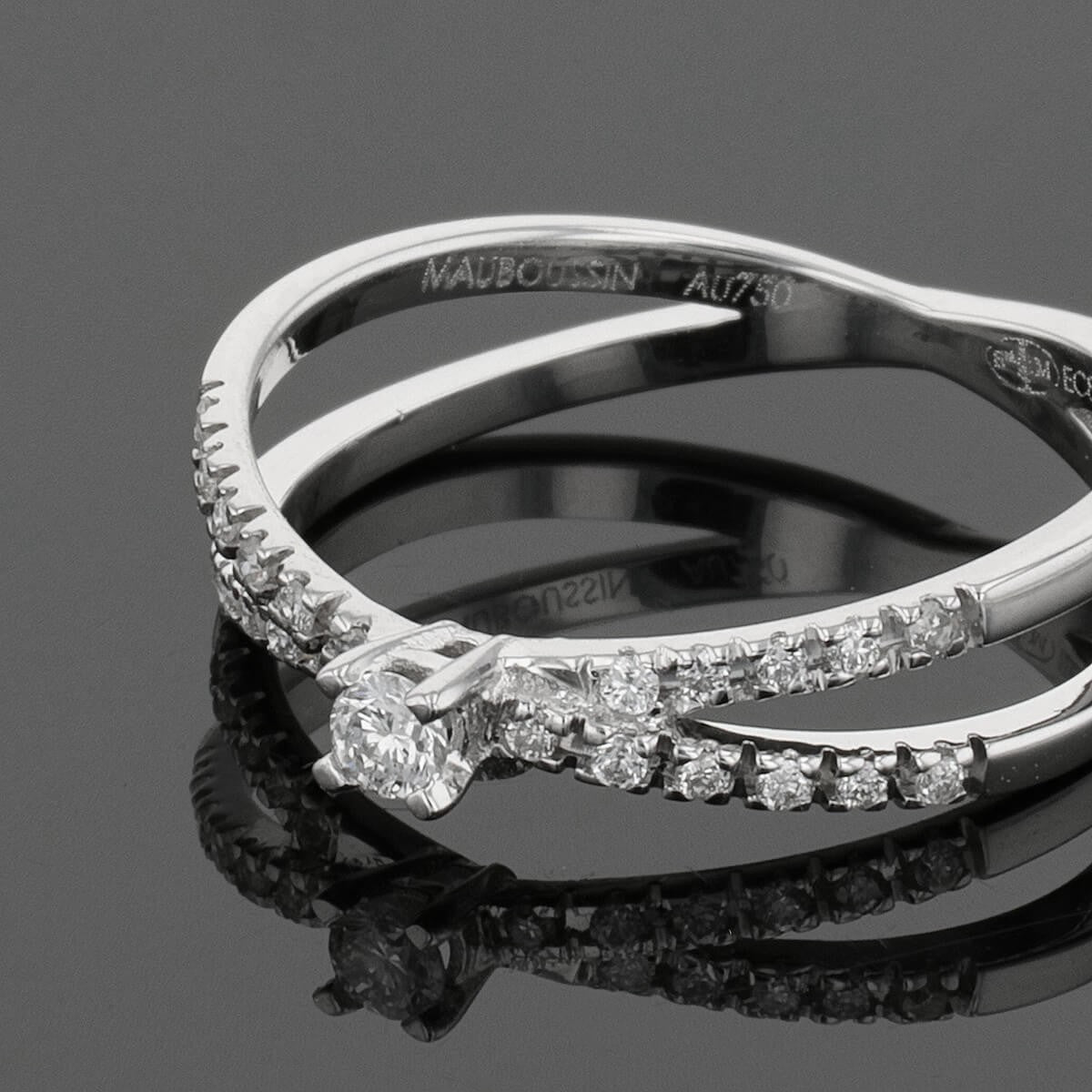Mauboussin A la Croise des Chemins diamonds and gold ring