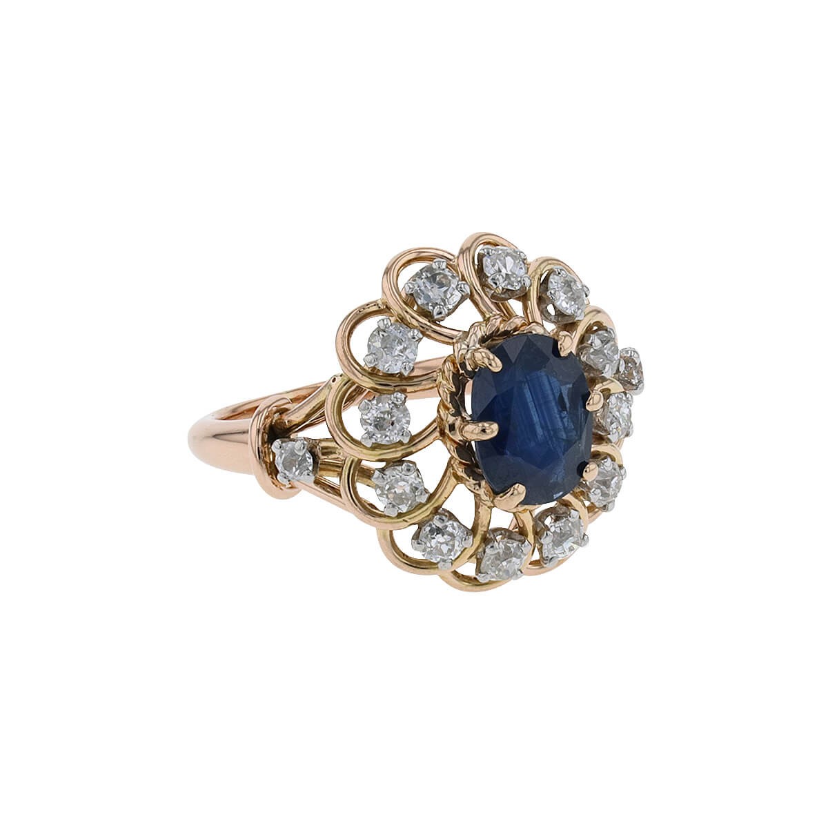 Mauboussin sapphire, diamonds and gold ring