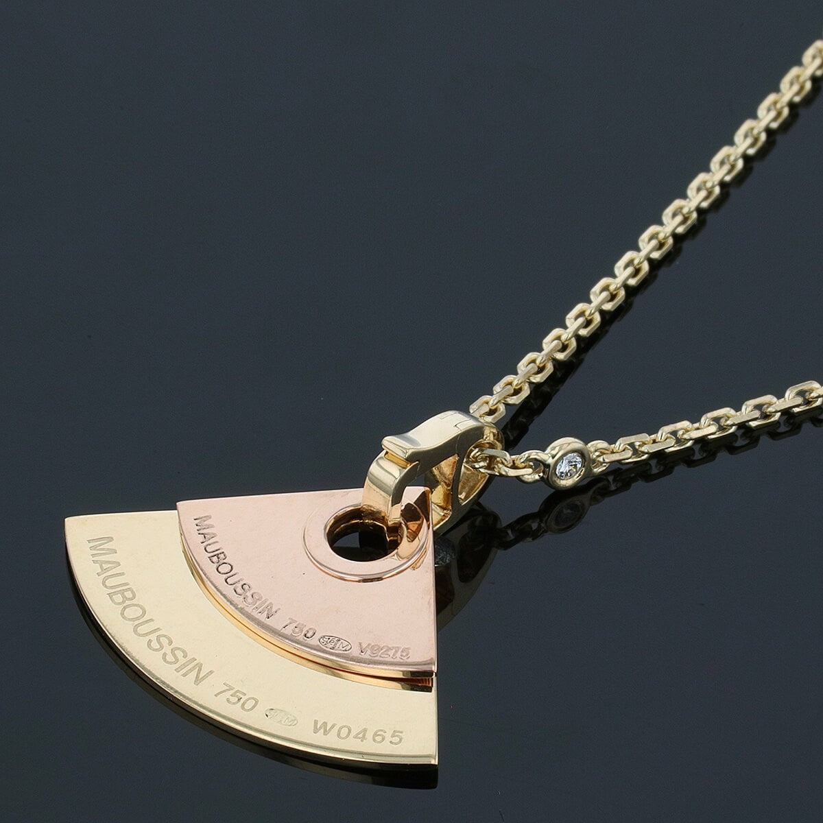 Mauboussin Un Souffle de Toi two tones gold and diamonds necklace