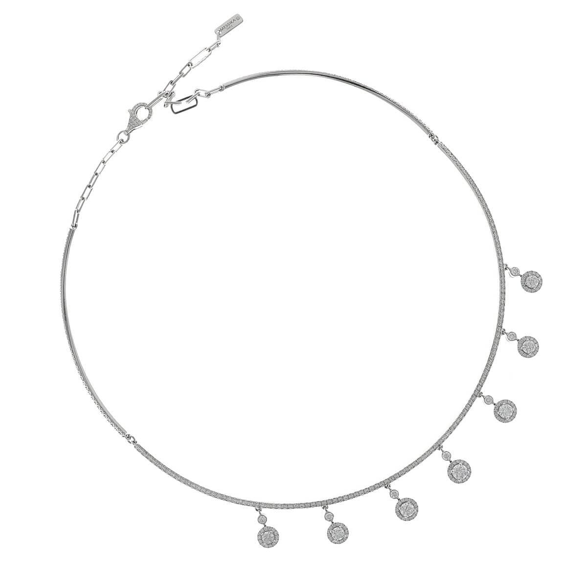 Messika diamonds and gold necklace