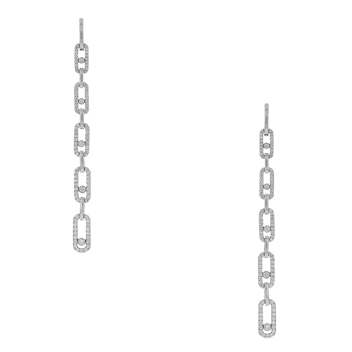 Messika Move Link Multi diamonds and gold earrings