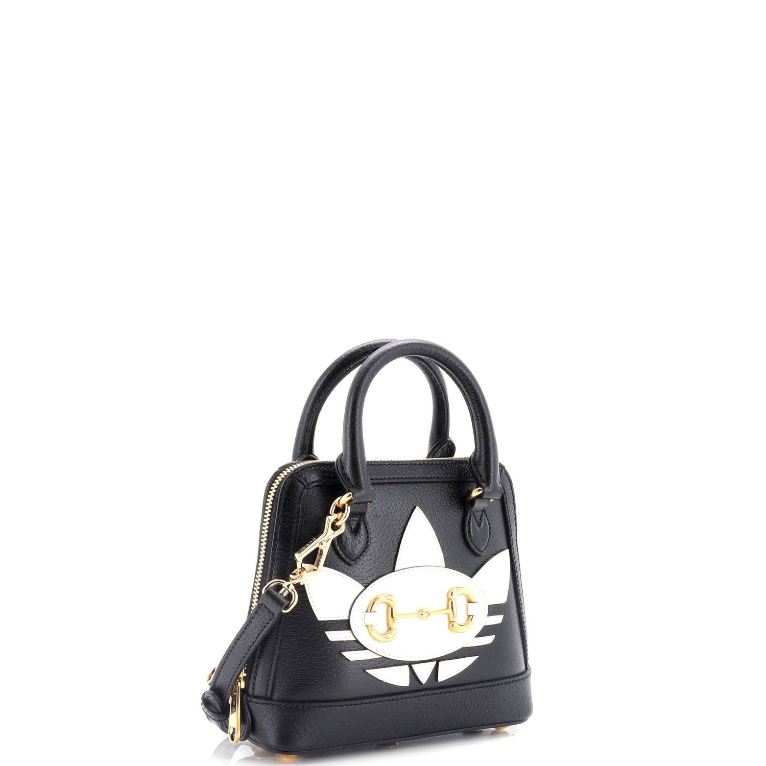 Gucci X Adidas Horsebit 1955 Top Handle Bag Leather With Applique Mini