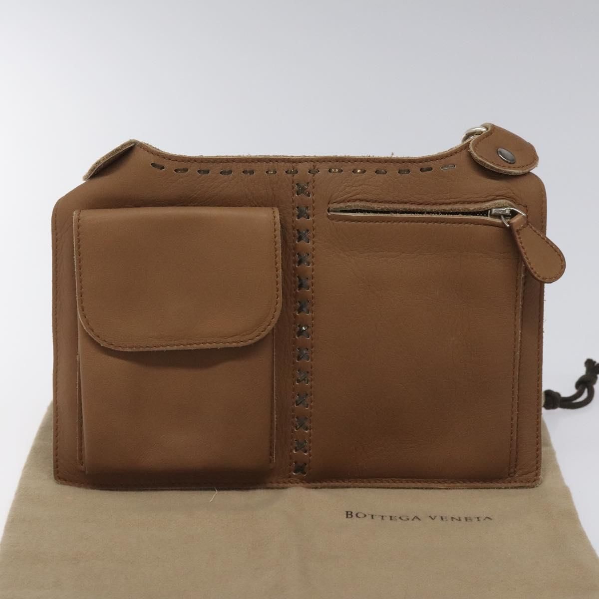 Bottega Veneta Waist Bag Leather Brown Auth