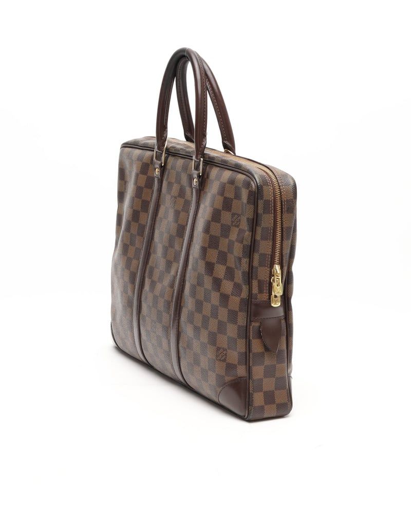 Louis Vuitton Damier Ebene Porte Documents Voyages Bag