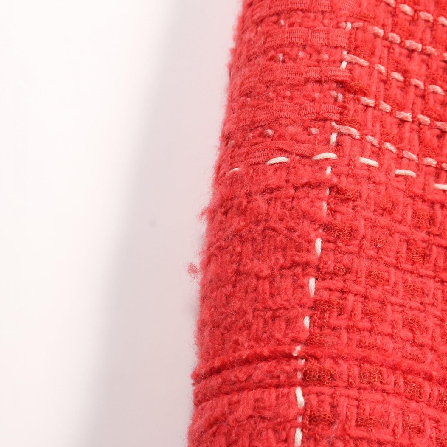 Chanel Red Dress Wool Nylon P 32021