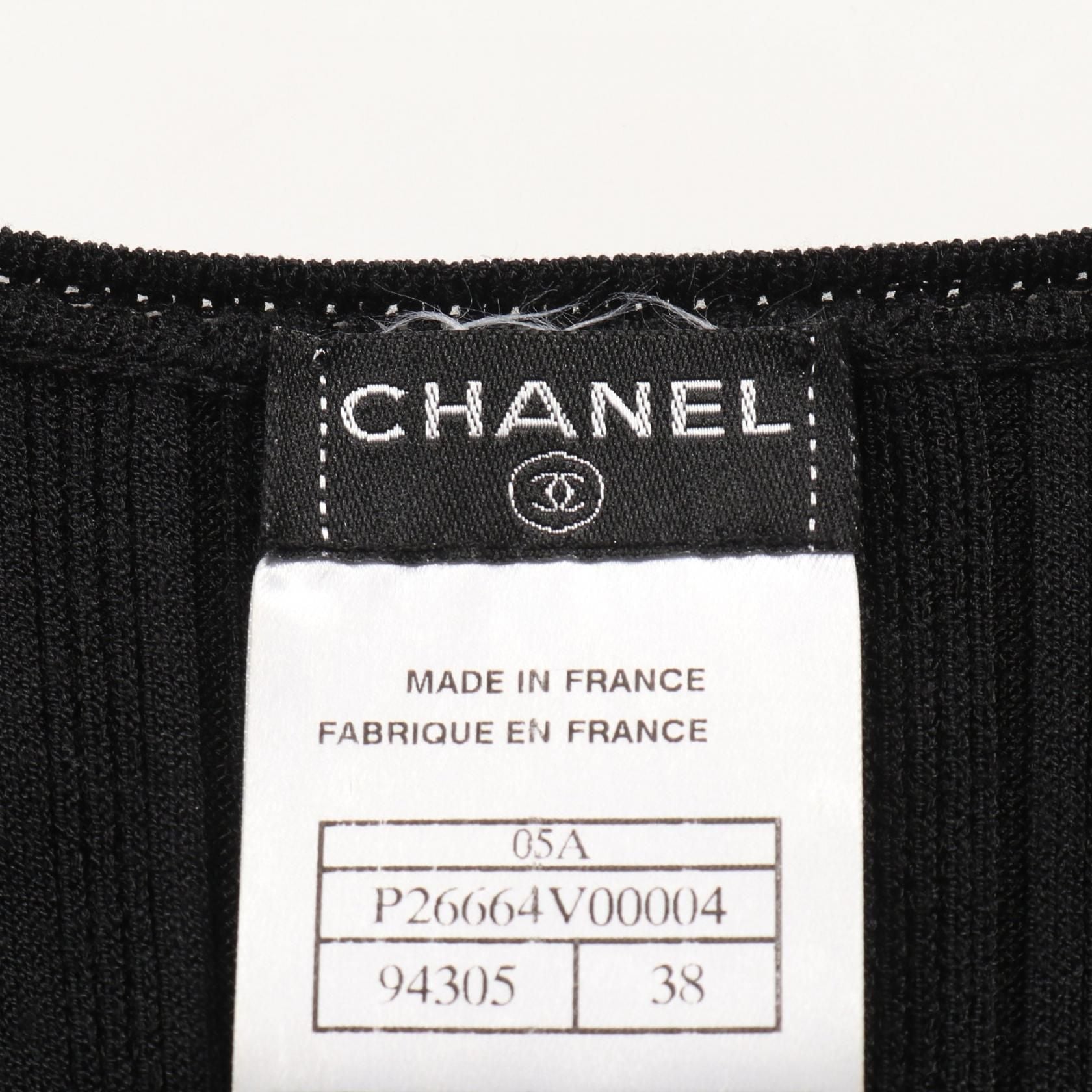 Chanel Black Coco Mark Dress Rayon P 2664v 00004
