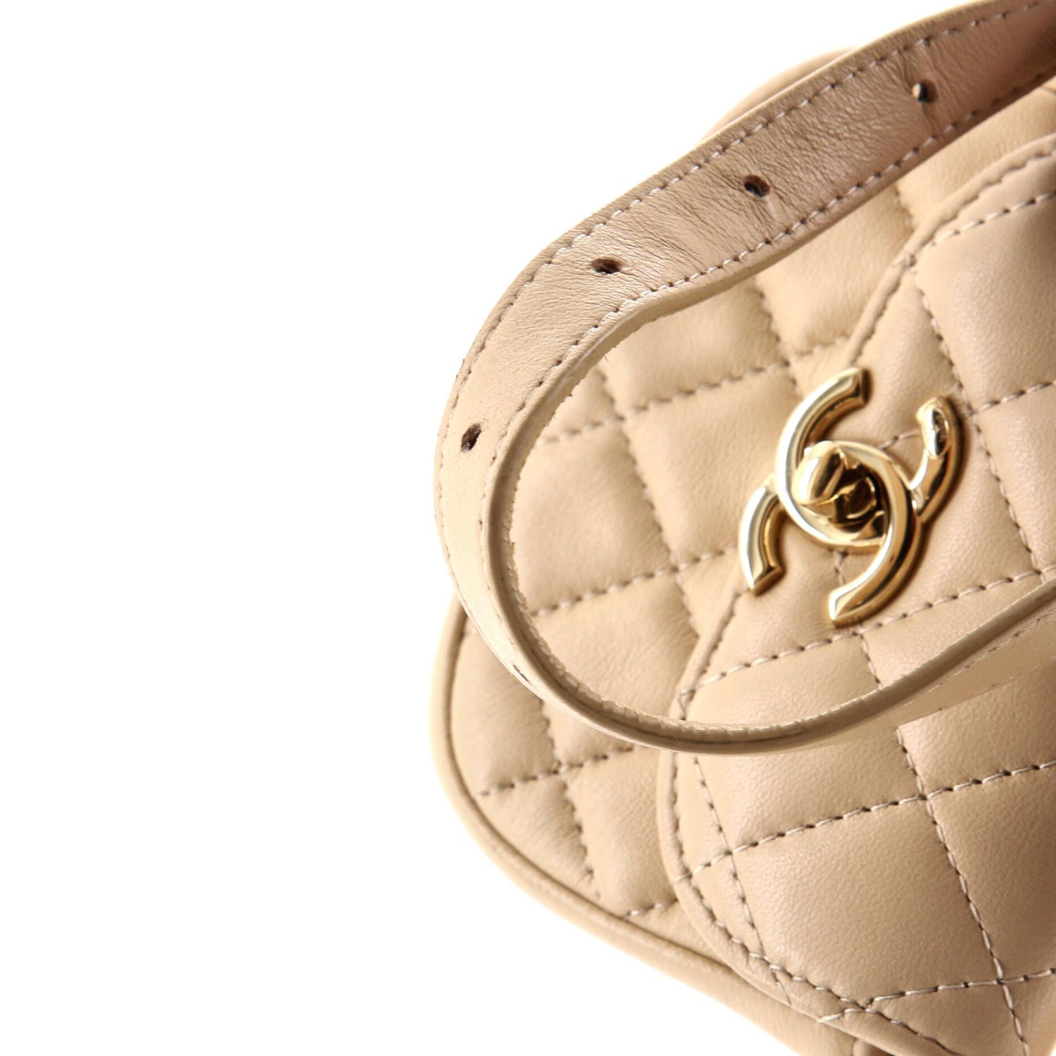 Chanel CC Waist Bag With Coin Purse Quilted Lambskin And Tweed