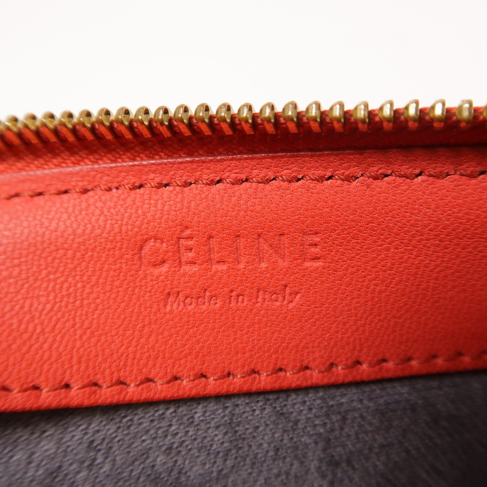 Celine Sheepskin Leather Trio Shoulder Bag Red Lambskin (sheep Leather)