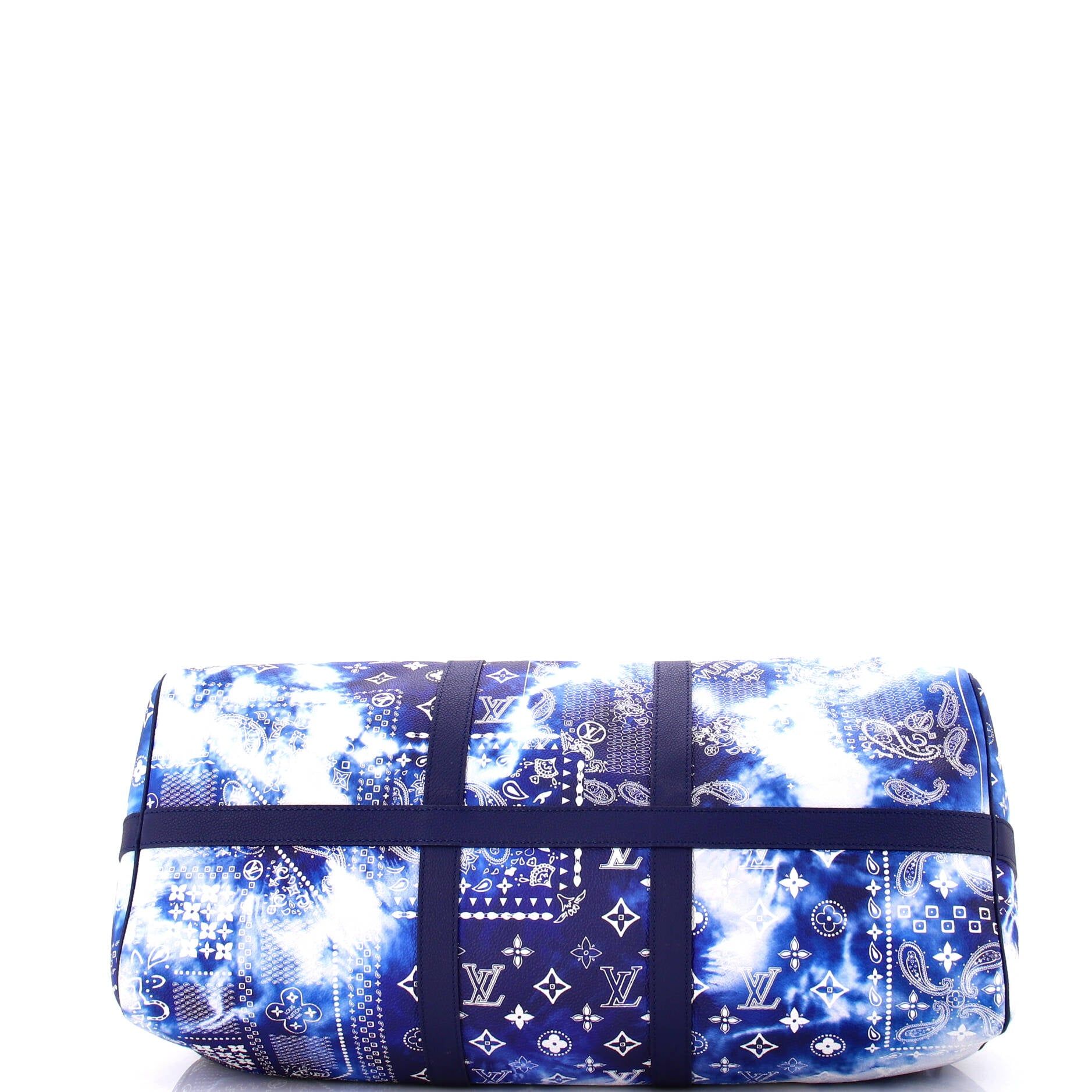 Louis Vuitton Keepall Bandouliere Bag Limited Edition Monogram Bandana Leather 50