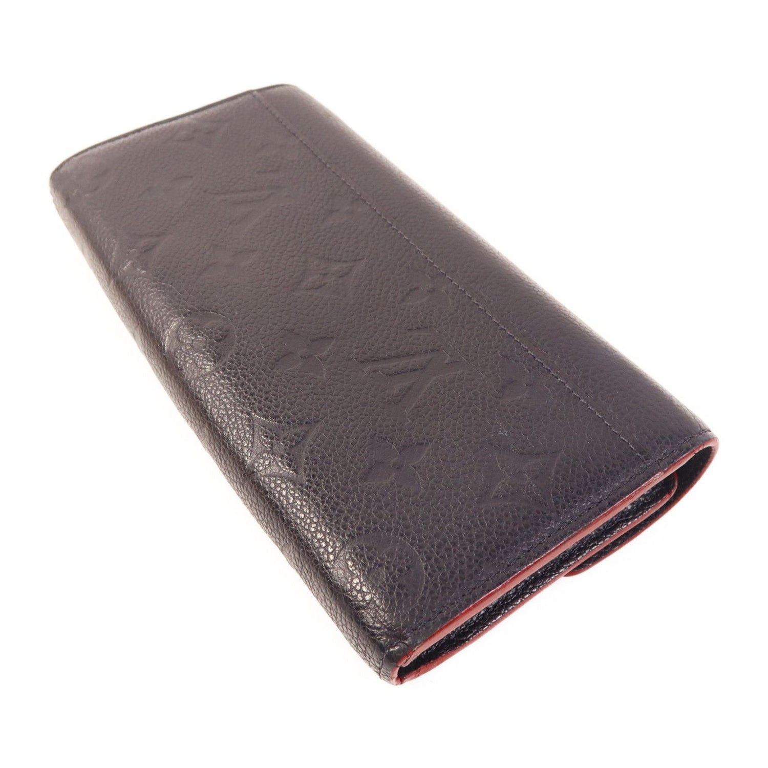 Louis Vuitton Empreinte Sarah Long Wallet Navy Blue Bifoldpurse M 61182