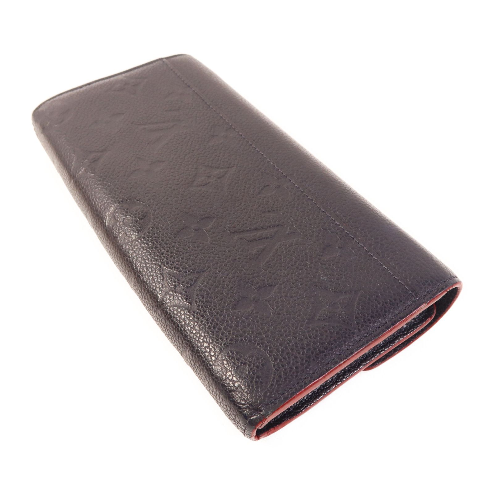 Louis Vuitton Empreinte Sarah Long Wallet Navy Blue Bifoldpurse M 61182