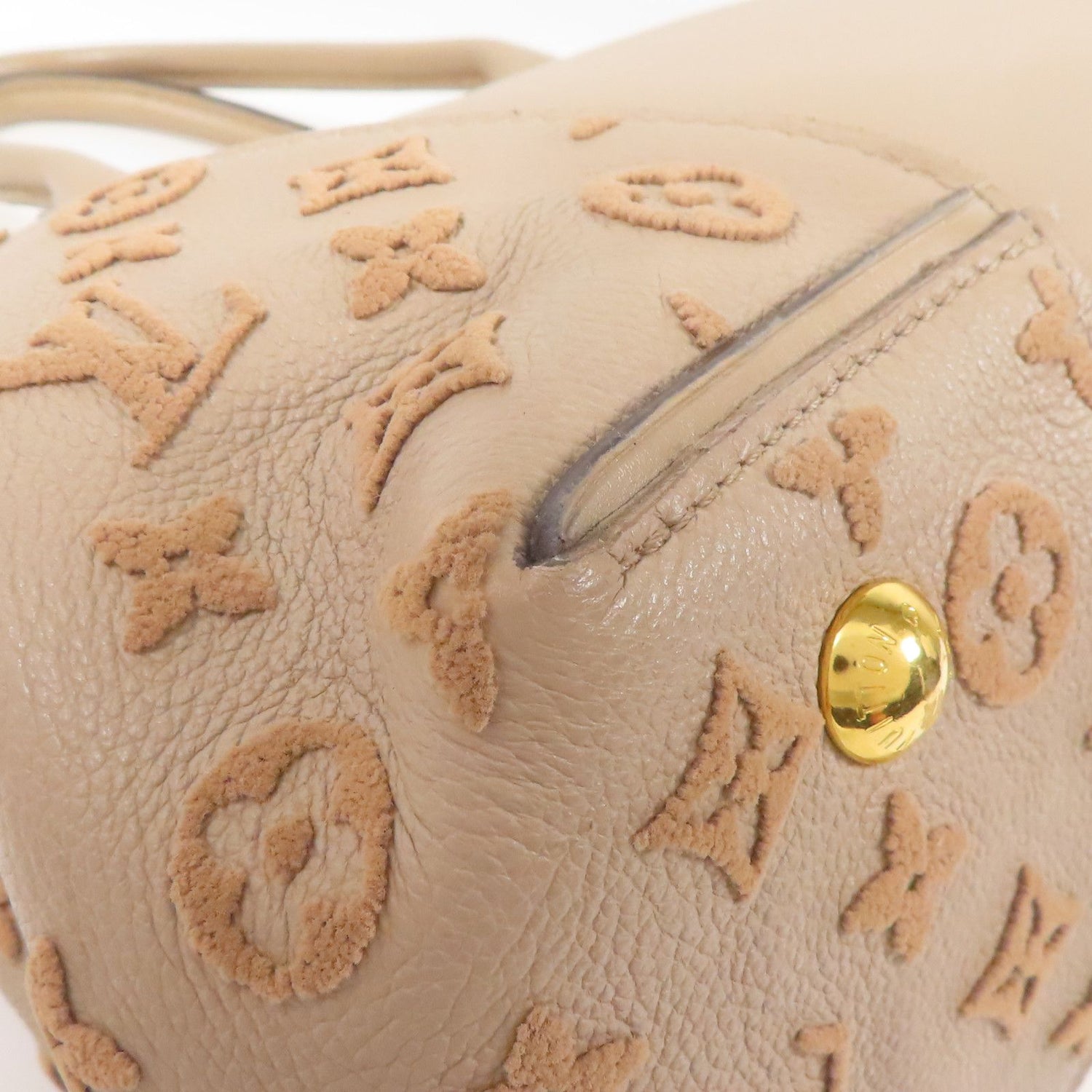 Louis Vuitton Cowhide Leather/sheep Carpet Tote W Pm Kinpaku Hand-turned Bag