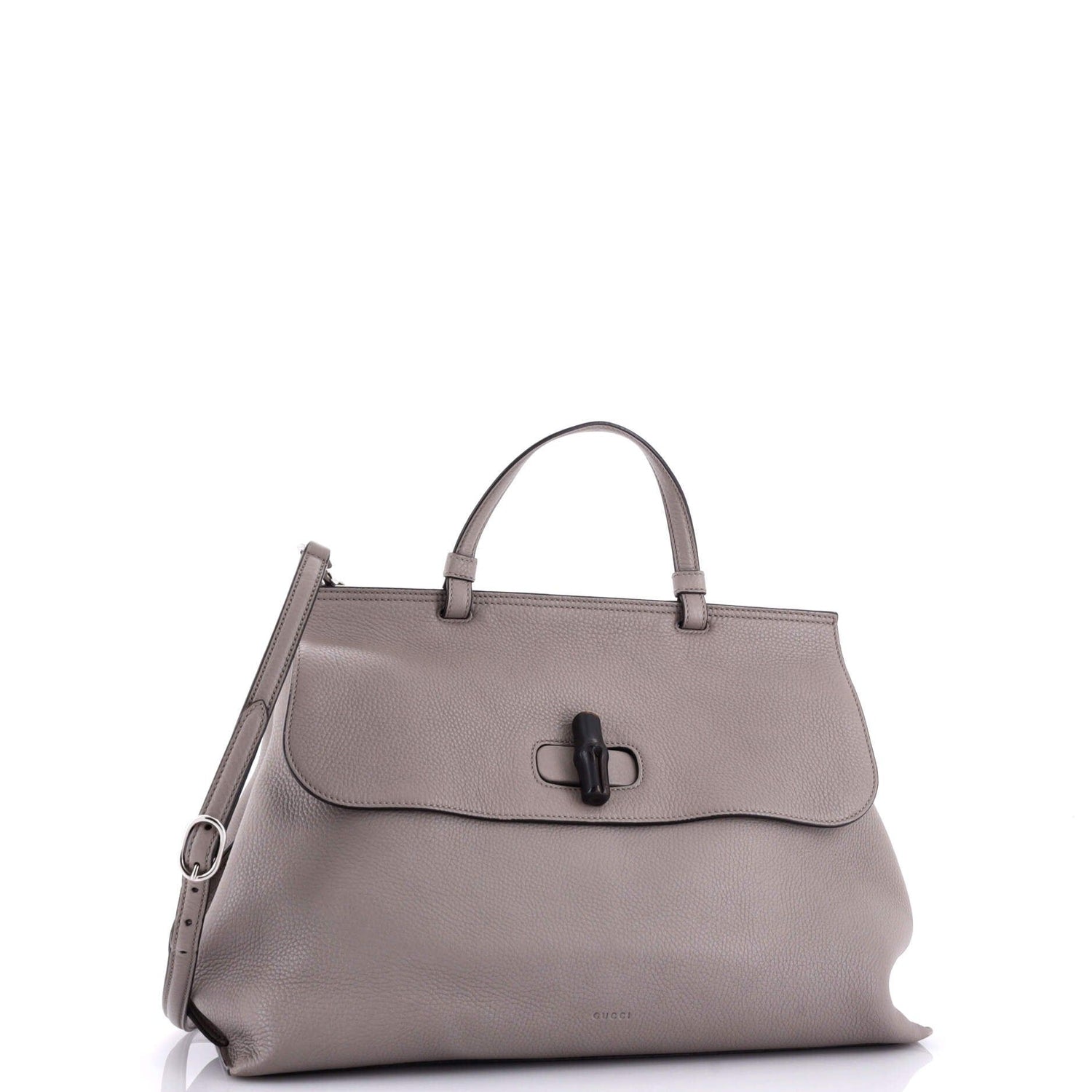 Gucci Bamboo Daily Top Handle Bag Leather Large