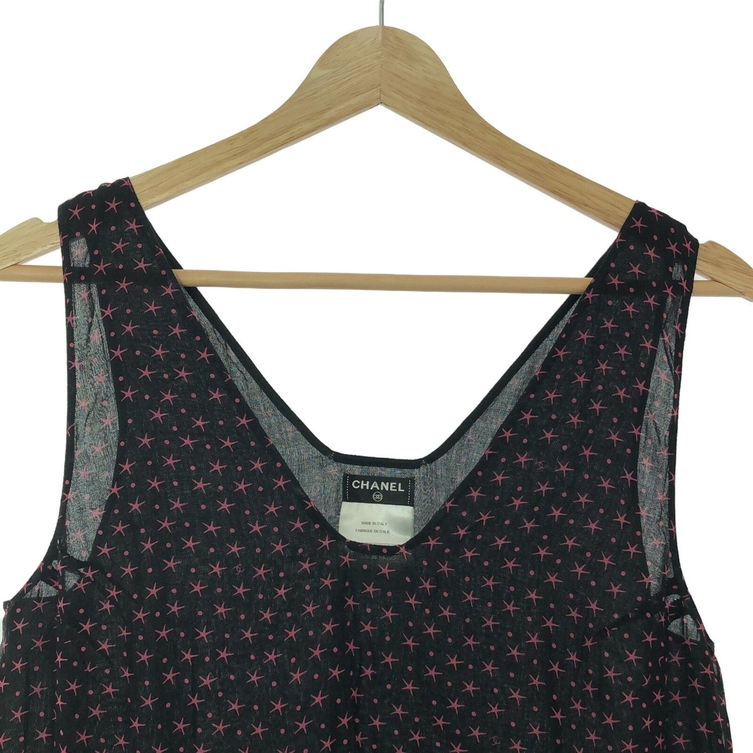 Chanel Mini Dress Black Silk 38