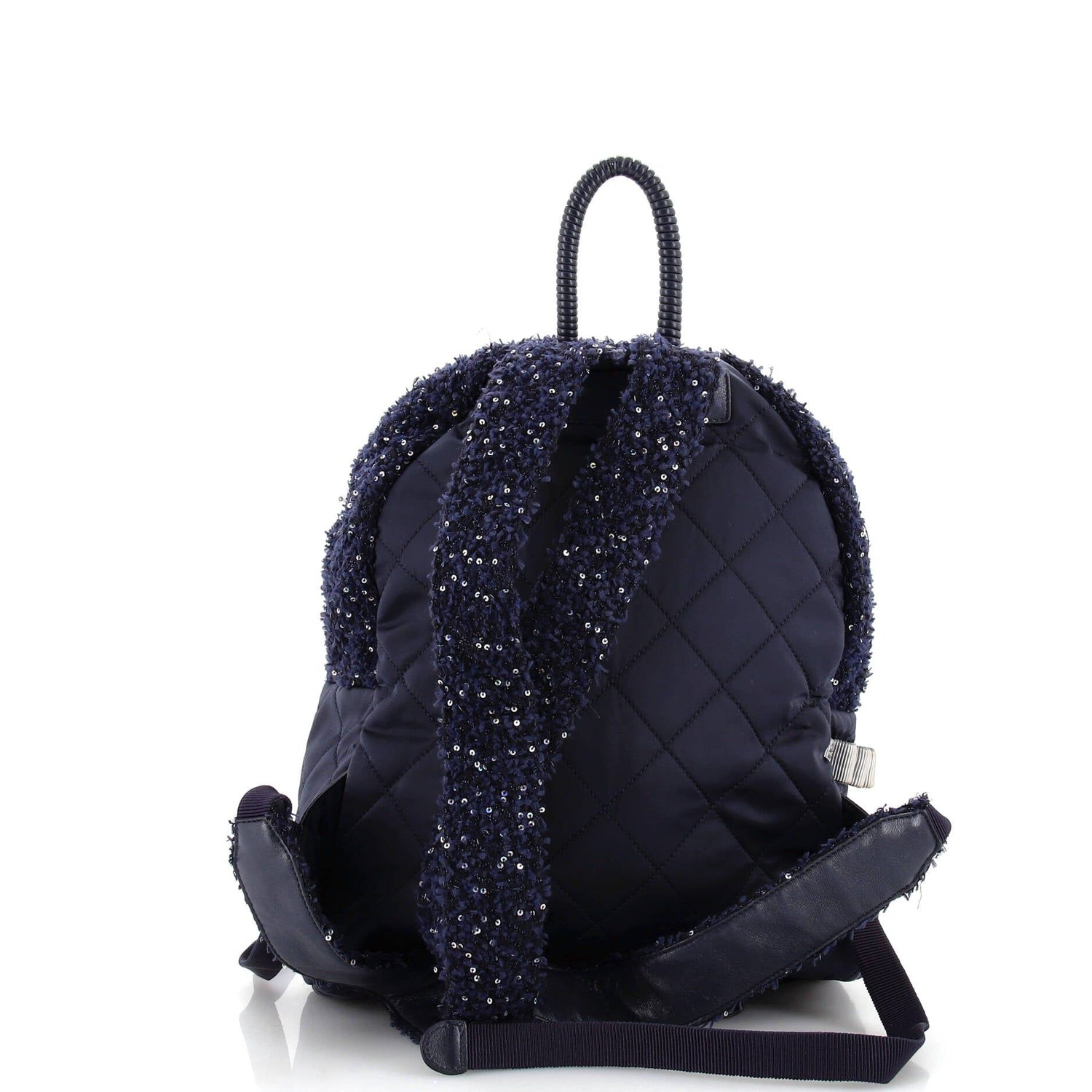Chanel Astronaut Essentials Backpack Quilted Nylon With Tweed Medium