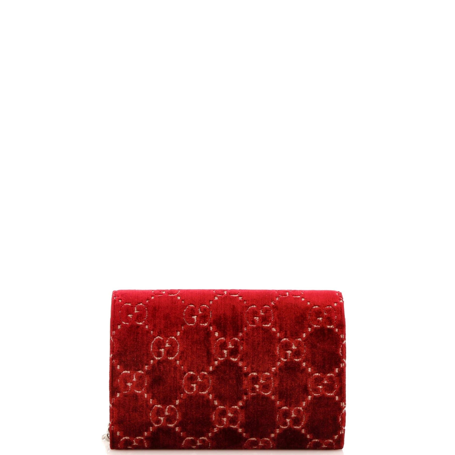 Gucci Dionysus Chain Wallet Gg Velvet Small