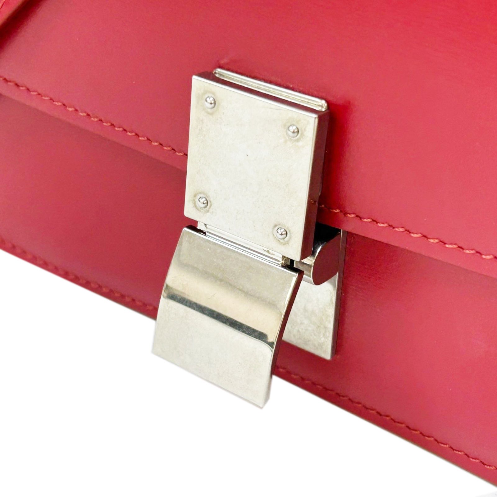 Celine Small Classic Shoulder Bag Red Box Calfskin