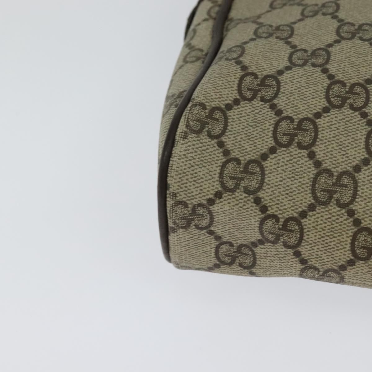 Gucci Gg Supreme Web Sherry Line Clutch Bag Pvc Beige Gold 84 01 012 Auth