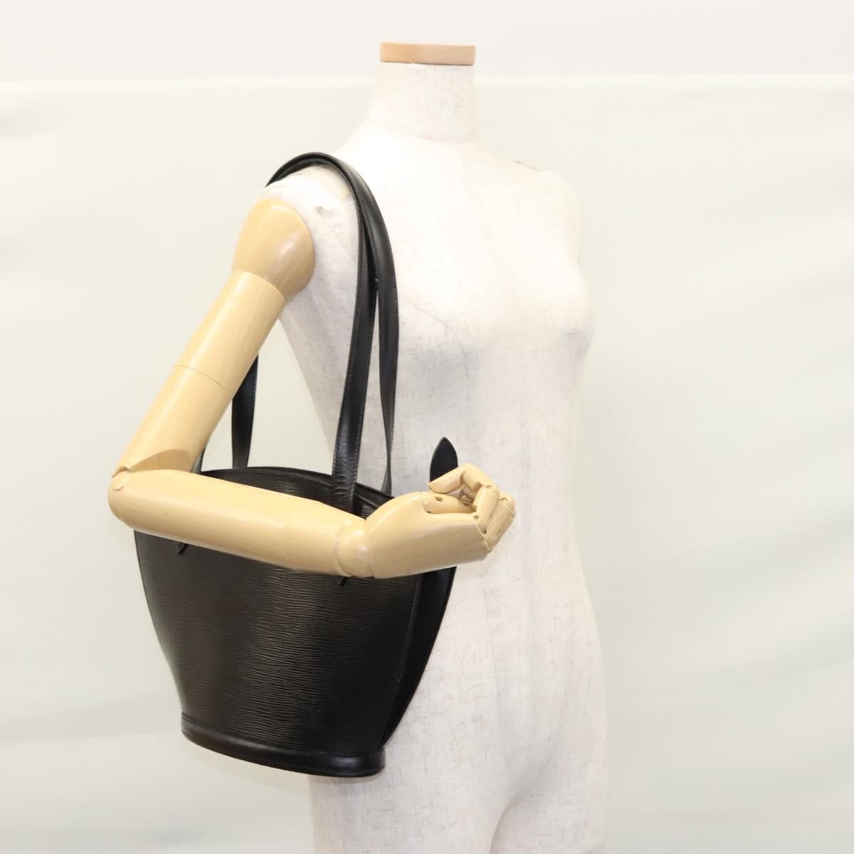 Louis Vuitton Epi Saint Jacques Powanie Long Bag Black M 52332 Lv Auth