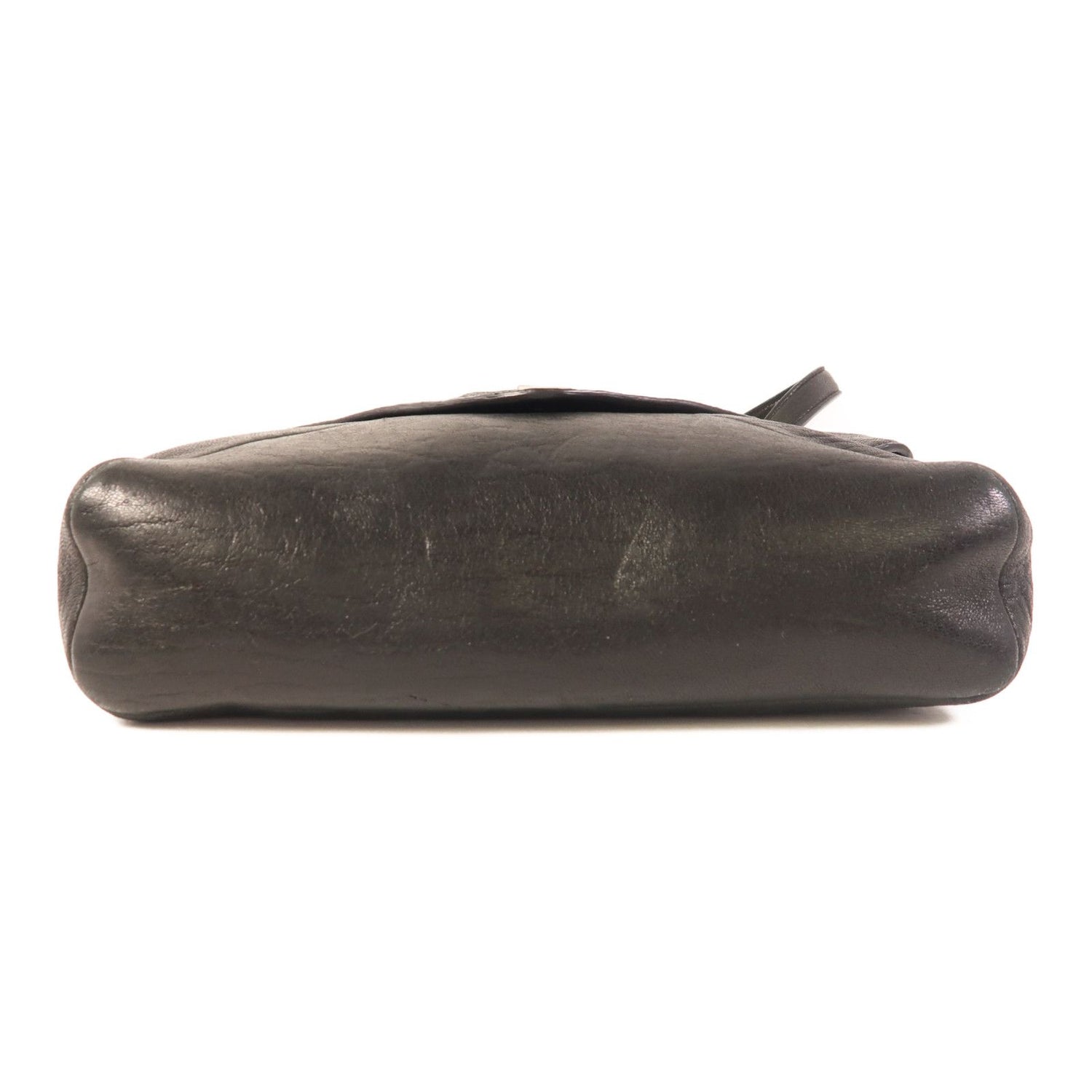 Yves Saint Laurent Cowhide Leather Sac De Jeur Silver Shoulder Bag Black Calfskin (cowhide) 480583