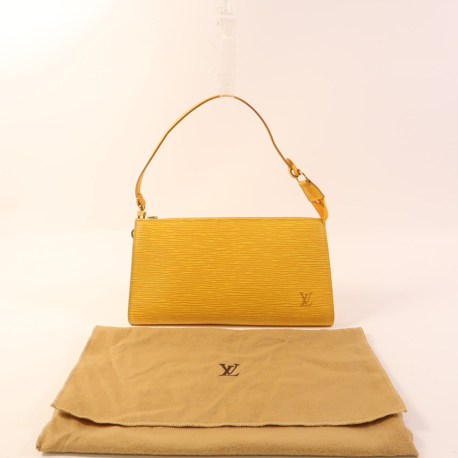 Louis Vuitton Epi Pochette Accessoires Pouch Kinpaku Handmade Bag Yellow Handbag M 5294a